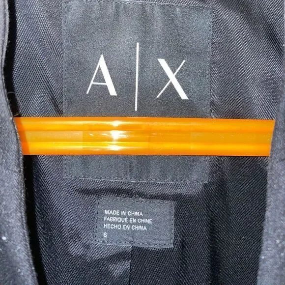 Armani exchange black collarless blazer - Picture 5 of 5
